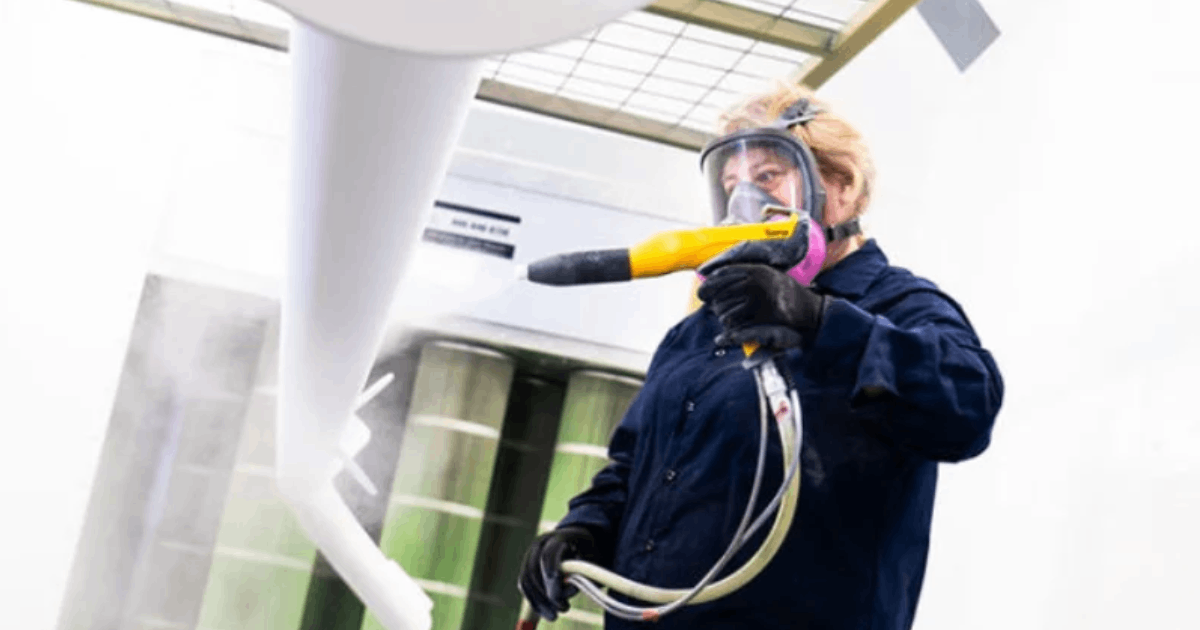 Peinture électrostatique en cabine